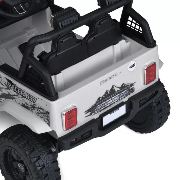 Джип M 5991EBLR-11(24V) 2,4G, 1акум.24V5AH, 4 мотора50W, BT, USB, TF, EVA, муз., світло, шкіра,сірий