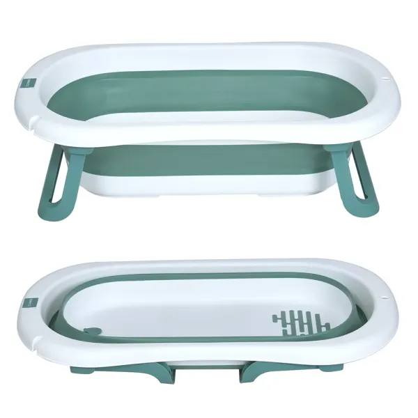 Ванночка ME 1151 PLUS Deep Green  дитяча,з термометром,вкладиш,силікон,склад.,зелений,78,3*49,3*20,5