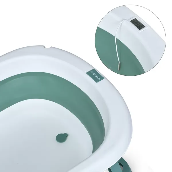 Ванночка ME 1151 PLUS Deep Green  дитяча,з термометром,вкладиш,силікон,склад.,зелений,78,3*49,3*20,5