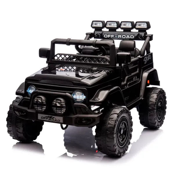 Джип JJ2122EBLR-2 радіокер. 2,4G, 2*25W/2*35W , 1*12V9AH, EVA, шкіра, чорний