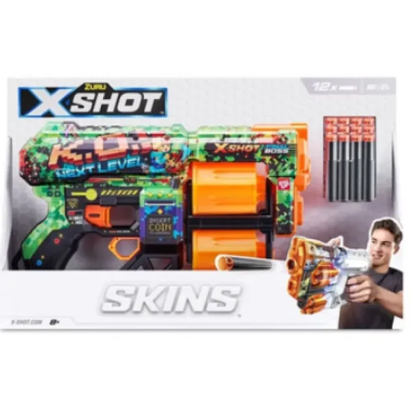 Швидкострільний бластер X-SHOT Skins Dread К.О. (12 патронів), 36517B