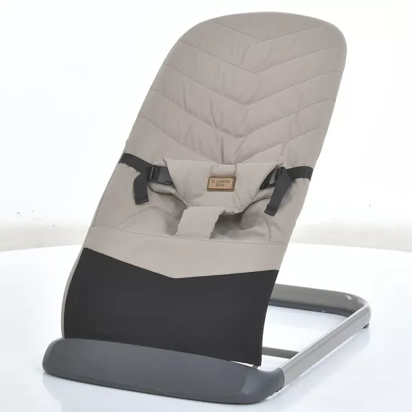 Баунсер ME 1178 IZZY Taupe Beige шезлонг, 3 полож. спинки, льон, бежевий.