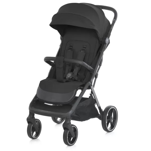 Візок дитячий ME 1127-B BEYA Black прогулянковий, до 22кг, PU колеса 17,5/22,5 см., чохол, чорний.
