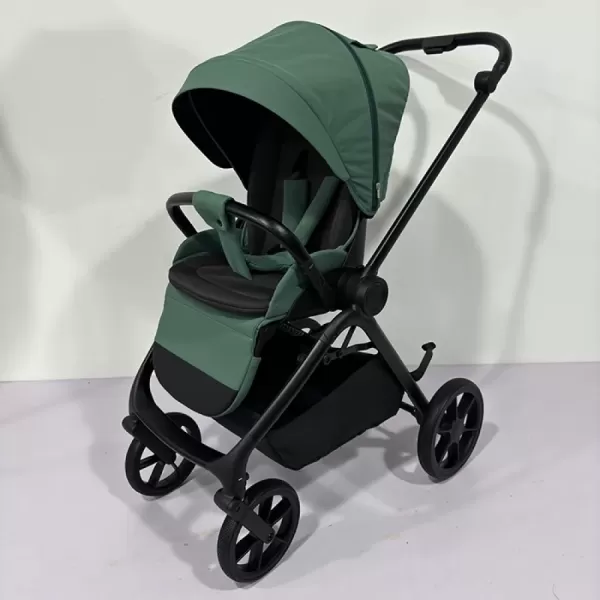 Візок дитячий ME 1191 CHLOE Smoke Green прогулянковий, регул.ручка, регул.спинки, алюм.рама, зелений