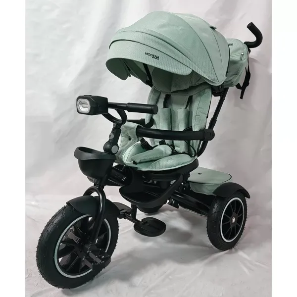 Велосипед ME 1193 MODENA Cloud Blue (1шт) 3 кол.гума а.п.(12/10) поворот сид.,швидкоз'ємні кол.гальма,склад.кермо,світло,підшип.,сумка,голубий