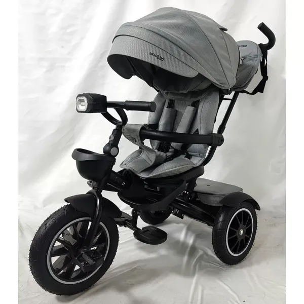 Велосипед ME 1193 MODENA Gray 3кол.гума а.п.(12/10)оберт.сид.,кол.гальма,скл.кермо,світло,сумк,сірий