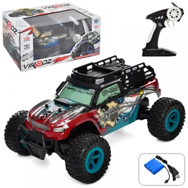 Джип UJ99-P162 радіокер., акум., 1:16, гум. колеса, USB, 2 кольори, кор., 40,5-20-21,5 см.