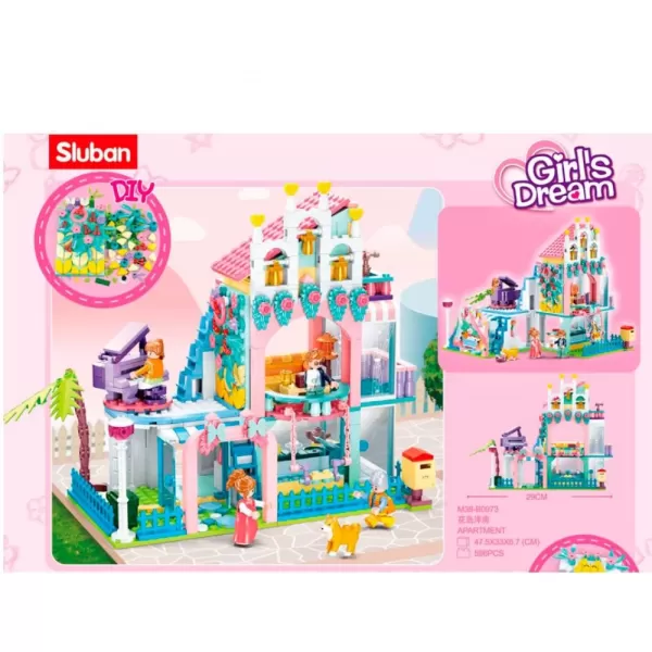 Конструктор SLUBAN M38-B0973 "Girls Dream": Квартира, 596 дет.