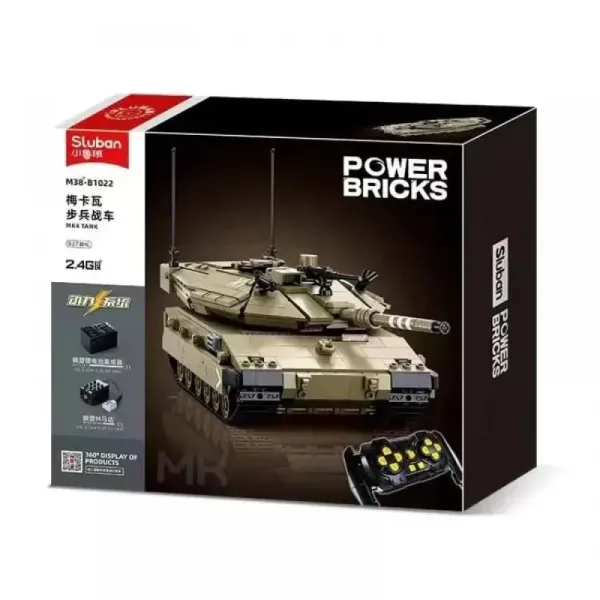 Конструктор SLUBAN M38-B1022 радіокер., танк, 937 дет., 42,5-38-12,4 см.