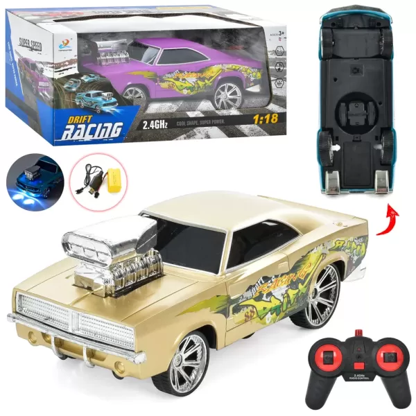 Машина 12041-1 радіокер.,2,4G, акум., USB, 1:18,2 кольори, муз., світло, кор., 32-15-14 см.