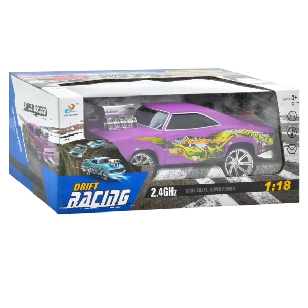 Машина 12041-1 радіокер.,2,4G, акум., USB, 1:18,2 кольори, муз., світло, кор., 32-15-14 см.