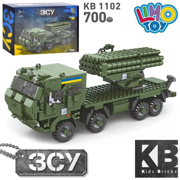 Конструктор KB 1102 військова техніка, 700 дет., кор., 30-22,5-7 см.
