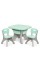 Дитячий столик з двома стільцями NEW TABLE-5 бежево-м'ятний
