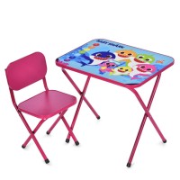 Дитячий столик складаний зі стільчиком M 5960-8 малиновий