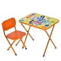 Дитячий столик складаний зі стільчиком M 5964-7 помаранчевий