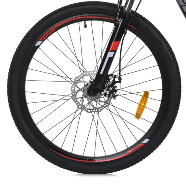 Велосипед MTB2602-2, 26 дюймів, алюмінієва рама 13 Shimano 21SP чорно-червоний