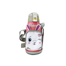 Дитячий термос-поїльник "Зайчик" MGZ-0324(Pink) з індикатором температури 550 мл