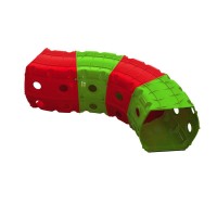 Дитячий Ігровий тунель 01471/1/2/3 Тунель 4 секції  Червоно-зелений