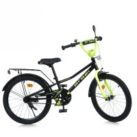 Велосипед дитячий MB 20015-1 колеса 20 дюймів, чорно-зелений