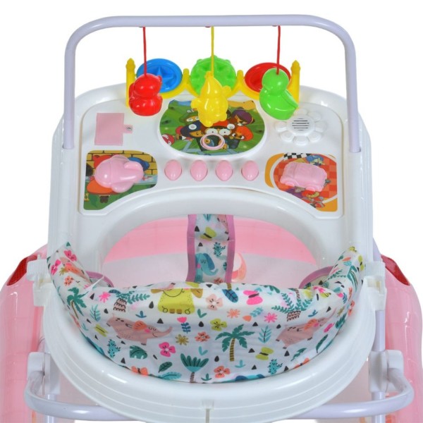 Ходунки дитячі M 0541C-6 з підвісками, рожевий