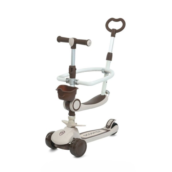 Самокат дитячий триколісний 5 в 1 JR3-133-BRN, колеса зі світлом