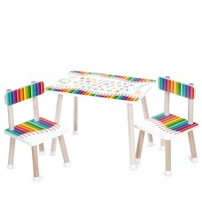 Дитячий столик M 501-21 стільниця 60 х 40 см, 2 стільчики