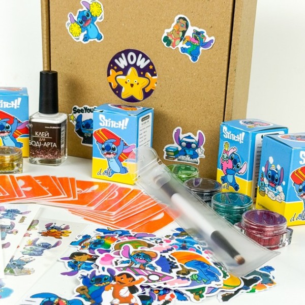 Набір для біо-тату "Wow Box Стіч" wow-box-stich-5 для 5 дітей
