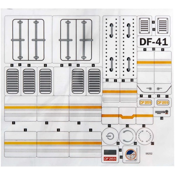 Конструктор "Потяг DF2159 з рейками" 98252 Військовий потяг