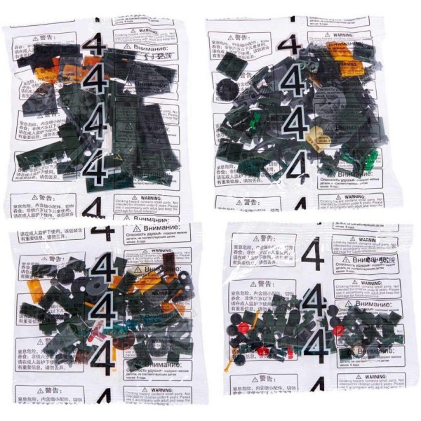 Конструктор "Потяг DF2159 з рейками" 98252 Військовий потяг