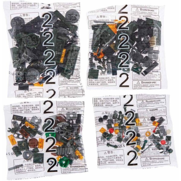 Конструктор "Потяг DF2159 з рейками" 98252 Військовий потяг