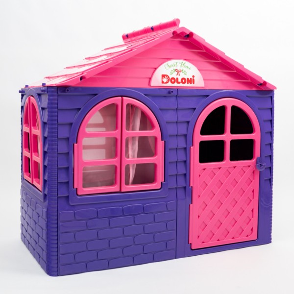 Дитячий ігровий Будиночок зі шторками 02550/10 пластиковий
