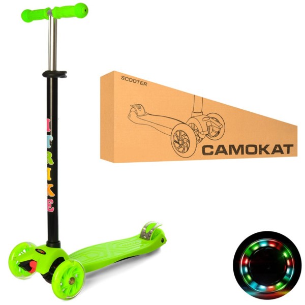 Дитячий самокат iTrike JR 3-003-G MAXI колеса, що світяться