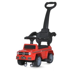 Дитяча каталка-толокар M 5043L-3 червоний, з батьківською ручкою