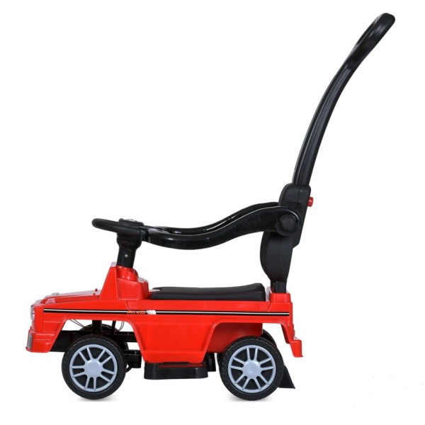Дитяча каталка-толокар M 5043L-3 червоний, з батьківською ручкою