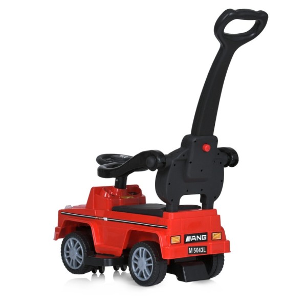 Дитяча каталка-толокар M 5043L-3 червоний, з батьківською ручкою