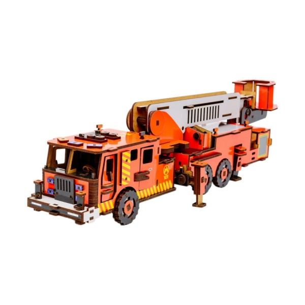 Дерев'яний 3D конструктор "Пожежна машина" Puz-00921, 318 деталей