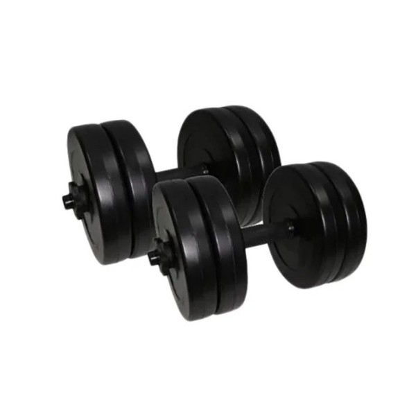 Гантелі складальні композитні в пластиковій оболонці Rock Pro 2 шт по 11 кг NE-PL-G-011-2