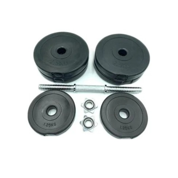 Гантелі складальні композитні в пластиковій оболонці Rock Pro-R 2 шт по 14,5 кг NE-PL-R-014-2