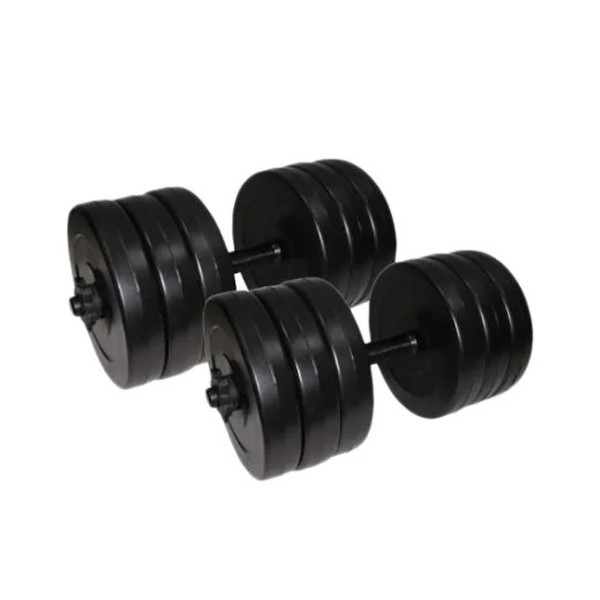 Гантелі складальні композитні в пластиковій оболонці Rock Pro 2 шт по 15,5 кг NE-PL-G-015-2