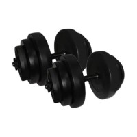 Гантелі складальні композитні в пластиковій оболонці Rock Pro 2 шт по 18,5 кг NE-PL-G-018-2