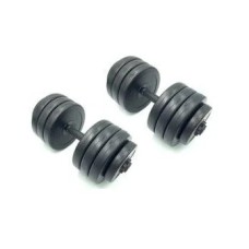 Гантелі складальні композитні в пластиковій оболонці Rock Pro 2 шт по 19 кг NE-PL-G-019-2