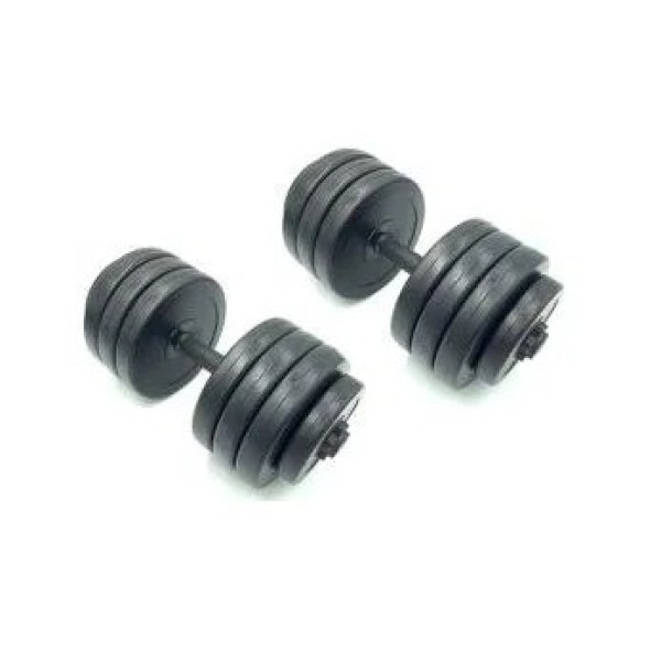 Гантелі складальні композитні в пластиковій оболонці Rock Pro 2 шт по 19 кг NE-PL-G-019-2