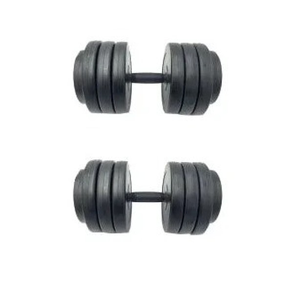 Гантелі складальні композитні в пластиковій оболонці Rock Pro 2 шт по 19 кг NE-PL-G-019-2