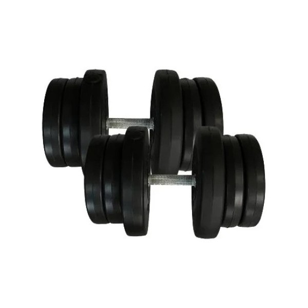 Гантелі складальні композитні в пластиковій оболонці Rock Pro-R 2 шт по 21,5 кг NE-PL-R-021-2