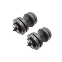 Гантелі складальні композитні в пластиковій оболонці Rock Pro 2 шт по 25,5 кг NE-PL-G-025-2