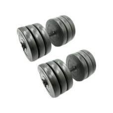 Гантелі складальні композитні в пластиковій оболонці Rock Pro 2 шт по 30,5 кг NE-PL-G-030-2