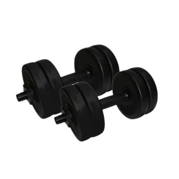 Гантелі складальні композитні в пластиковій оболонці Rock Pro 2 шт по 5,5 кг NE-PL-G-005-2