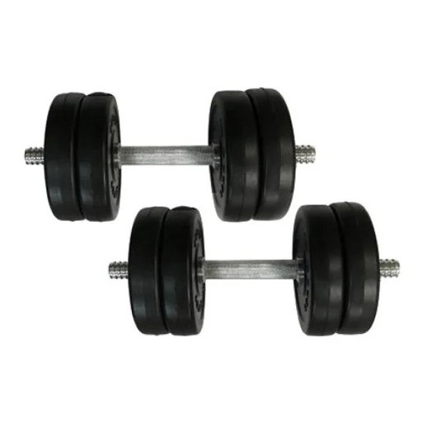 Гантелі складальні композитні в пластиковій оболонці Rock Pro-R 2 шт по 6 кг NE-PL-R-006-2