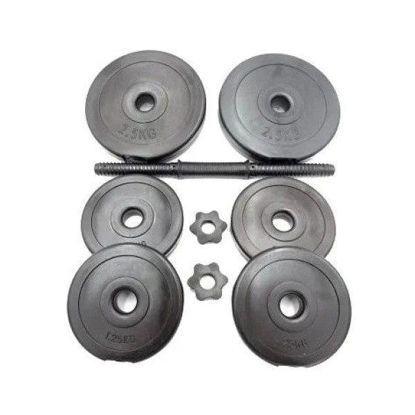 Гантель складальна композитна в пластиковій оболонці Rock pro 11 кг NE-PL-G-011