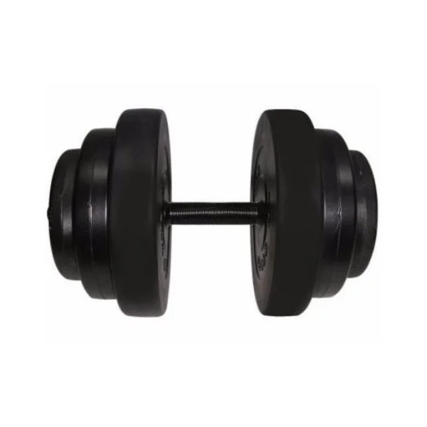 Гантель складальна композитна в пластиковій оболонці Rock pro 18,5 кг NE-PL-G-018